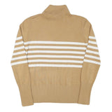 FRENCH CONNECTION Womens Beige & White Patterned Jumper Roll Neck Basic Knit L