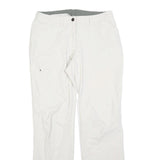 ODLO Womens Polyester White Regular Fit Straight Trousers W30 L32 Zip Closure