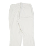 ODLO Womens Polyester White Regular Fit Straight Trousers W30 L32 Zip Closure