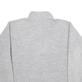 USA Mens Grey Pullover Plain Crew Neck Basic Knit Jumper Polyester M