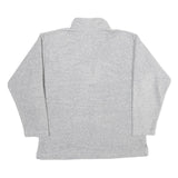 USA Mens Grey Pullover Plain Crew Neck Basic Knit Jumper Polyester M