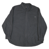 WOOLRICH Mens Black Cotton Shirt 2XL Button-Down Casual Workwear