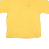 REEBOK Mens Yellow & Grey Classic T-Shirt L Short Sleeve Crew Neck Sports Casual