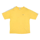 REEBOK Mens Yellow & Grey Classic T-Shirt L Short Sleeve Crew Neck Sports Casual