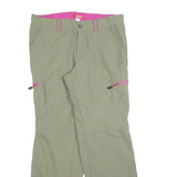 OCK Womens Beige Polyester Blend Regular Straight Trousers W34 L30 Outdoor Zip