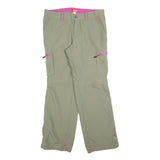 OCK Womens Beige Polyester Blend Regular Straight Trousers W34 L30 Outdoor Zip