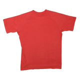 ADIDAS Mens Red & White Graphic T-Shirt L Short Sleeve Crew Neck Athletic