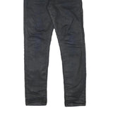 LEVI'S Mens Jeans Black Regular Skinny Denim Dark W32 L31 Zip Cotton Blend