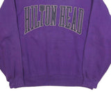 GALT SAND Mens Purple Hilton Head Crew Neck L Cotton Blend Sweatshirt