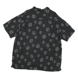 BATICK BAY Mens Black Pattern Rayon Shirt 2XL Casual Lightweight Summer Wear