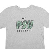 NIKE Mens Grey PSU Football Graphic T-Shirt M Short Sleeve Crew Neck Cotton