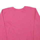 HANES Mens Pink Crew Neck S Cotton Blend Casual Sweatshirt