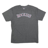 MAJESTIC Mens Grey Rockies Graphic T-Shirt L Short Sleeve Crew Neck Sports