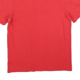 FILA Mens Red Short Sleeve Plain L Polo Shirt Cotton Blend Casual Sportswear
