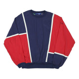 GOLF SUIT Mens Blue & Red Colourblock Crew Neck 2XL Nylon Sweatshirt Pullover