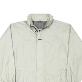 KWAY Mens White Jacket S Polyester Blend Plain Zip Lightweight Casual