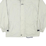 KWAY Mens White Jacket S Polyester Blend Plain Zip Lightweight Casual