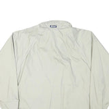 KWAY Mens White Jacket S Polyester Blend Plain Zip Lightweight Casual