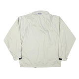 KWAY Mens White Jacket S Polyester Blend Plain Zip Lightweight Casual