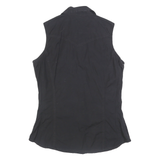 CARHARTT Womens Black Sleeveless Shirt L Cotton Blend Button Front Western
