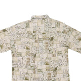 WOOLRICH Mens Beige & Olive Patterned Cotton Blend Shirt M Casual Summer