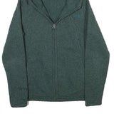 THE NORTH FACE Womens Green Hooded Zip Jacket M Polyester Blend Plain