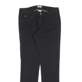 MARELLA Womens Polyester Blend Black Slim Trousers W28 L28 Elegant Textured