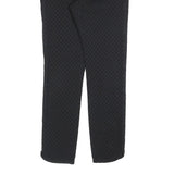 MARELLA Womens Polyester Blend Black Slim Trousers W28 L28 Elegant Textured