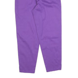 SCHILD Womens Cotton Blend Purple Regular Straight Trousers W28 L26 Stylish