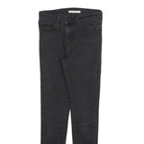 LEVI'S Womens Slim Black Denim Skinny Jeans Cotton Blend W26 L28 Stylish Zip