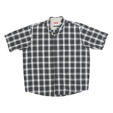 WRANGLER Mens Black & White Check Shirt XL Cotton Blend Button Down Casual
