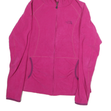 THE NORTH FACE Womens Pink Hoodie M Full Zip Lightweight Fleece Outdoor
