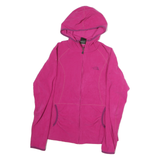 THE NORTH FACE Womens Pink Hoodie M Full Zip Lightweight Fleece Outdoor