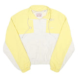 LEVI'S Womens Yellow & White Nylon Zip Jacket S Colourblock Casual Lightweight