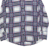 MASSIMO DUTTI Womens Blue Plaid Shirt S Check Button-Up Long Sleeve