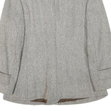 REBECCA Womens Grey Wool Blend Button Jacket S Woven Classic Stylish Warm