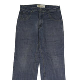 CLUSIO Mens Regular Fit Blue Denim Jeans W32 L30 Classic Cotton Zip Pockets