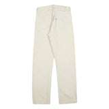 LEVI'S 501 Womens Jeans Cream Regular Straight Denim W28 L28 Classic Button Fly