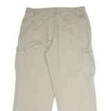 DICKIES Mens Cotton Beige Relaxed Cargo Trousers W38 L32 Workwear Pockets Zip