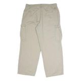 DICKIES Mens Cotton Beige Relaxed Cargo Trousers W38 L32 Workwear Pockets Zip