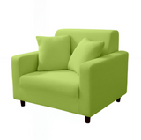 Anyhouz 1 Seater Sofa Cover Plain Apple Green Style and Protection For Living Room Sofa Chair Elastic Stretchable Slipcover