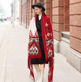 Anyyou 100% Merino Wool Garnet Silk Satin Large Winter Scarf Pashmina Shawl Bandana Perfect For Women Ladies Fashion Style