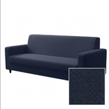Anyseat 3-Seater Sofa Cover – Plain Navy Blue Style Slipcover for Living Room Chair Protection