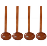 Anygleam Brown 4pcs Wooden Soup Spoon Kitchen Tableware