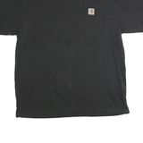 CARHARTT Mens Black Pocket T-Shirt L Short Sleeve Crew Neck Classic Workwear