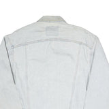 LEVI'S Mens Blue Cotton Blend Denim Jacket S Button Closure Classic Fit