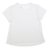 TOMMY HILFIGER Womens White T-Shirt L Short Sleeve Crew Neck Logo Print