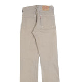 LEVI'S 501 Mens Jeans Beige Regular Straight Denim W26 L31 Distressed Finish