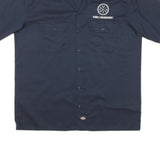 DICKIES Mens Navy Blue L Vehicle Management Cotton Blend Work Shirt