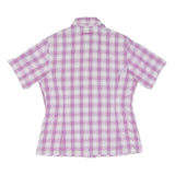 MAMMUT Womens Purple & White Check Shirt L Casual Outdoor Cotton Blend